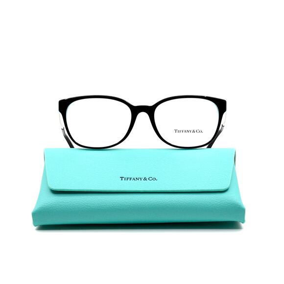 TIFFANY&CO TF2177 8055 BLACK ON TIFFANY BLUE EYEGLASSES FRAME - Picture 9 of 10